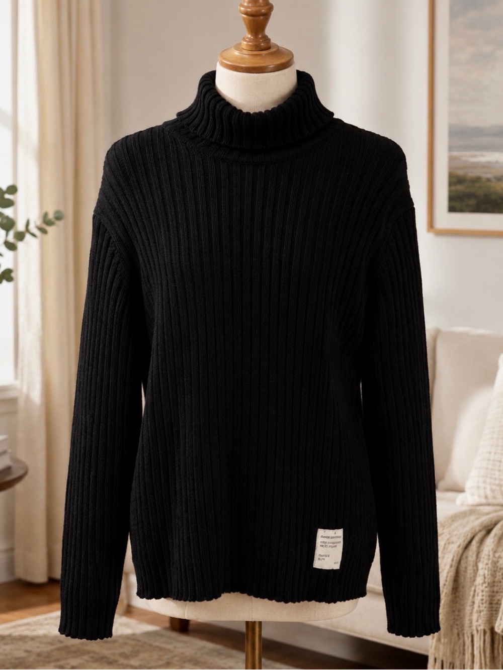 Ralph Lauren polo Jean co size large 100% cotton turtle neck sweater